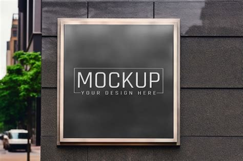 Premium PSD | Metal sign logo