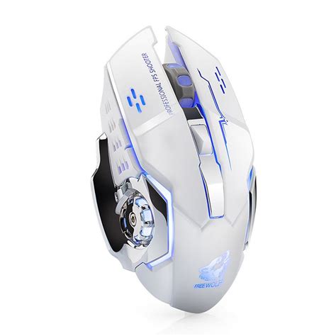Free Wolf X8 Wireless USB Charging 2.4Ghz Gaming Mouse Silent Luminous ...
