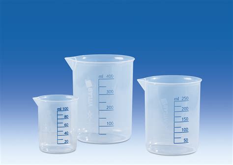 Vasos Griffin PP Escala Azul En Relieve VITLAB Productos De Lab ES