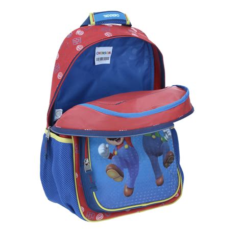 Mochila Grande Chenson Super Mario Bros Con Luigi Azul Delsol