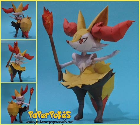 Paperpokés Pokémon Papercraft Braixen
