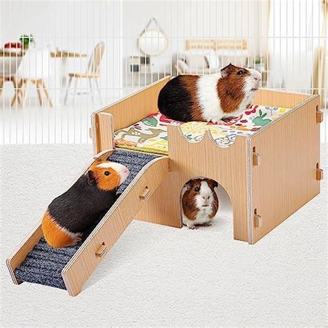 Guinea Pig Hideout Guinea Pig House With Stairs And Mats