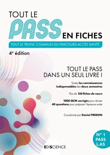 Tout Le Pass En Fiches Daniel Fredon Ediscience