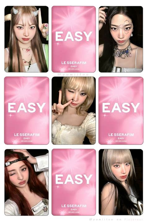 Le Sserafim Easy Joeun Music Ver Printable Photocard Template Front