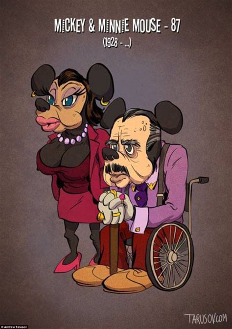 Artist Imagines What Cartoon Characters Would Look Like As Pensioners