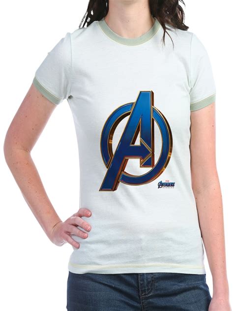 CafePress - CafePress - Avengers Endgame Logo Jr. Ringer T Shirt - Jr. Ringer T-Shirt, Slim Fit ...