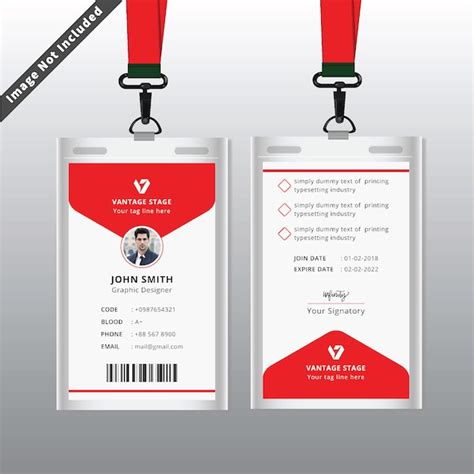 Premium Vector Company Id Card