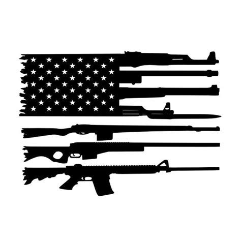 Rifle Flag Decal Gun Flag 2nd Amendment Guns Flag Rifle Etsy