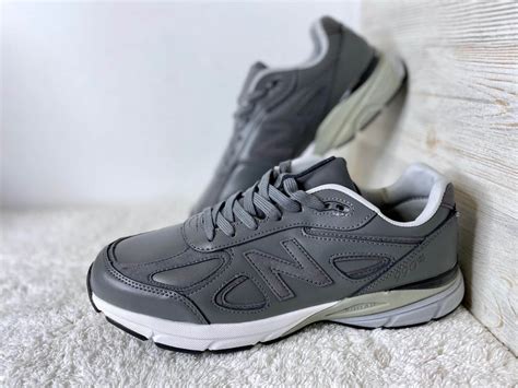 Кроссовки New Balance (Нью Баланс) 990 серые кожаные