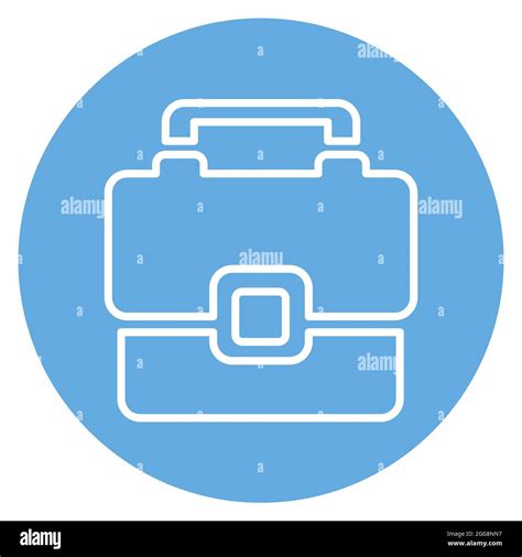 Icon Vector Of Briefcase Blue Eyes Style Simple Illustration