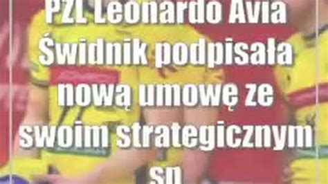 Pzl Leonardo Avia Widnik Podpisa A Now Umow Ze Swoim Strategicznym