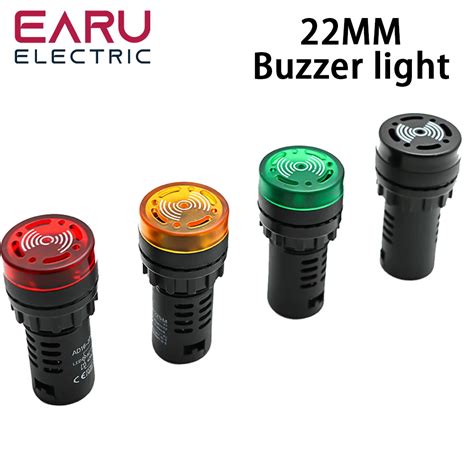 LED Active Buzzer Beep Alarm Indicator Red Flash Signal Light Verde E