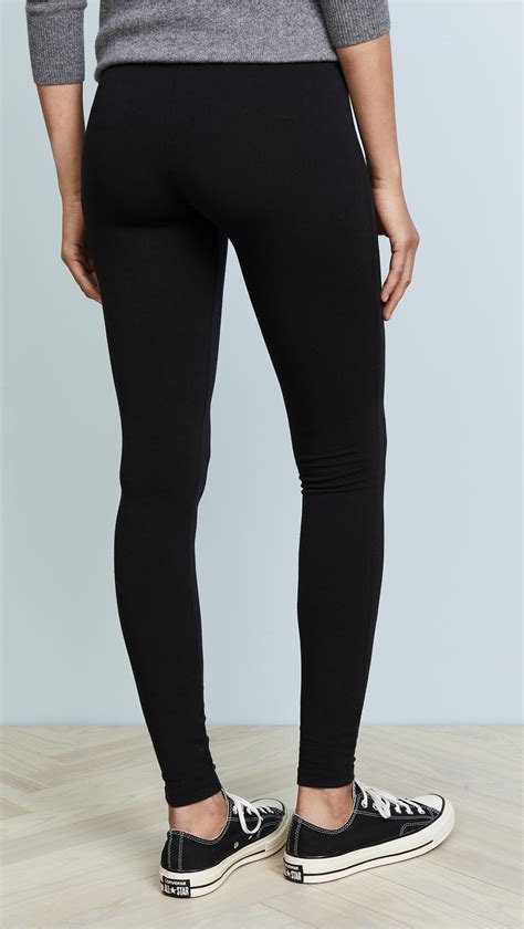 Splendid Cotton Heavy Weight Leggings In Black Lyst