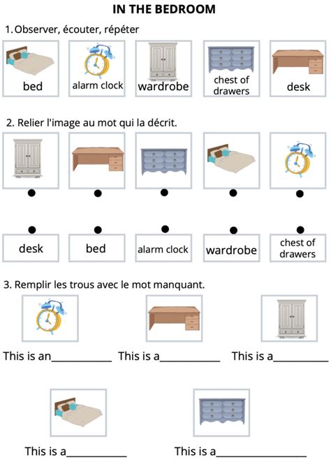 Fiche D Exercices Pour Apprendre Du Vocabulaire En Anglais