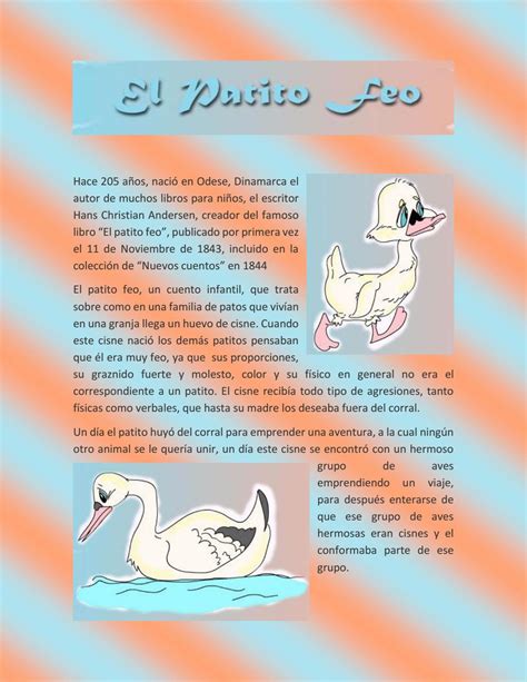 ReseÃa Del Libro El Patito Feo Despo