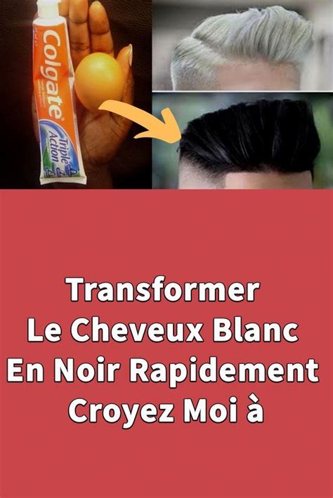 Transformer Le Cheveux Blanc En Noir Rapidement Croyez Moi Teste Abso