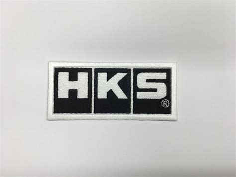 HKS Black / White Logo Patch - Subimods.com