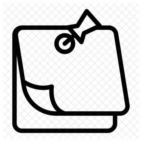 Sticker Notes Icon Download In Line Style