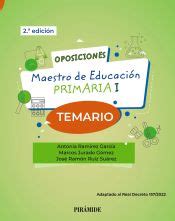 Temario De Oposiciones Maestros De Educaci N Primaria