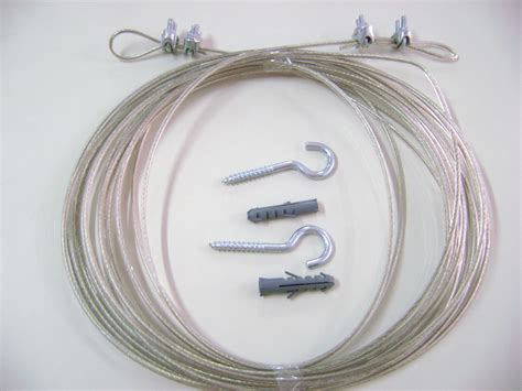 Kit Varal Cabo Aco Encapado 3 3mm 10m 2 Gancho 2 Bucha 4clip R 26 00