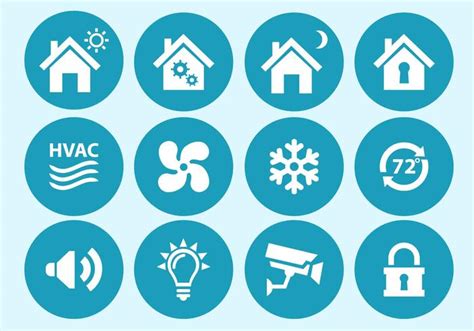 Home Automation and Security Interface Icons 104859 Vector Art at Vecteezy