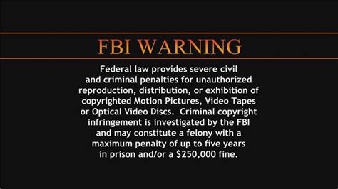 Image Entertainment Warning Screens The Fbi Warning Screens Wiki