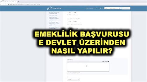 EYT EMEKLİLİK BAŞVURU EKRANI EYT başvurusu nereden yapılacak e devlet