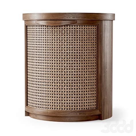 Wooden side table / Тумбочка из ротанга - Тумбы, комоды - 3D модель