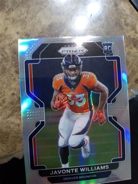 Javonte Williams SP Variation Silver Prizm Ungraded 2021 Panini Prizm