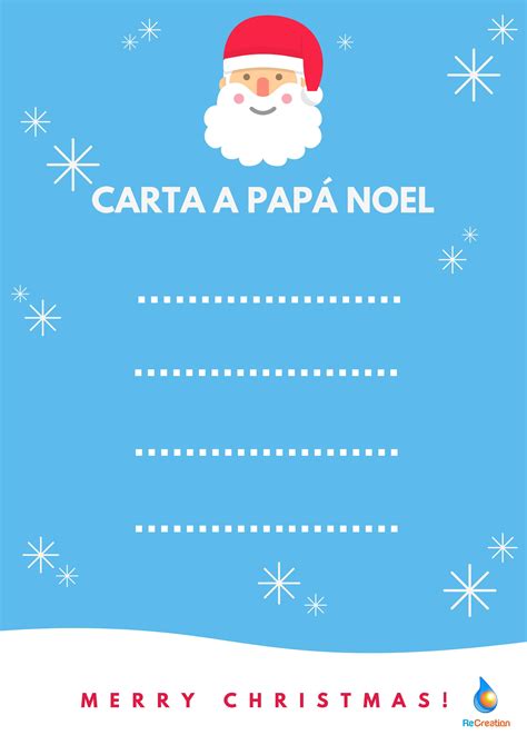 Imprime tu carta para Papá Noel y Reyes magos con ReCreation