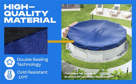 21 Ft Round Pool Cover Extra Thick Durable Above Ground Pool Cover