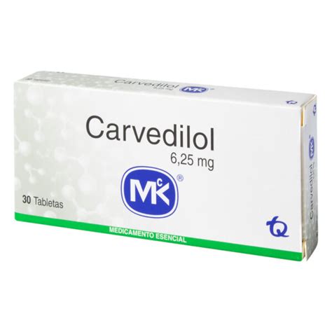 Carvedilol 6 25 Mg 30 Tabletas Mk Farmaprime