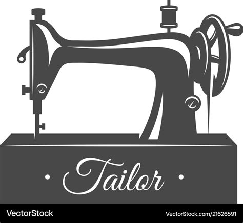 Vintage sewing machine concept Royalty Free Vector Image