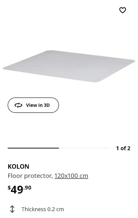 Ikea Kolon Floor Protector 120x100cm Furniture And Home Living Home