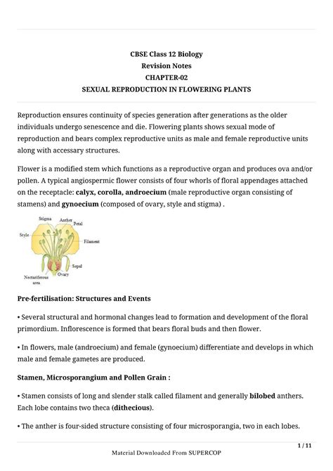 Bio 2 Ncert Plus Two Biology Lecture Notes 1 Cbse Class 12 Biology Revision Notes