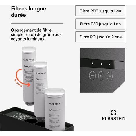 Klarstein Osmoseur Eau Potable Système de Filtration d Eau par Osmose