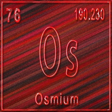 Premium Photo | Osmium chemical element Sign with atomic number and atomic weight