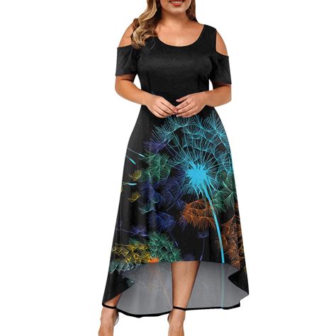 Gipqjk Womens Plus Size Summer Sun Dresses Sexy Trendy Butterfly Boho