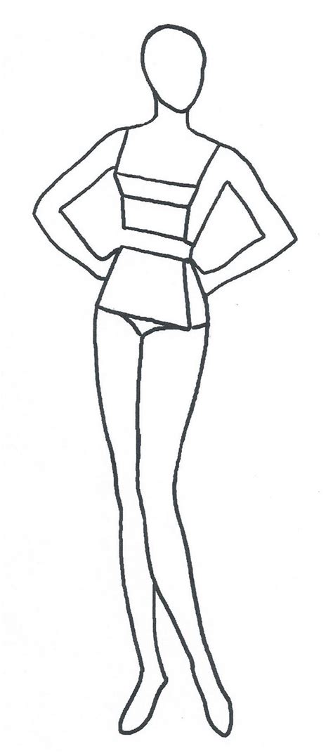 Printable Body Template For Fashion Design Printable Templates