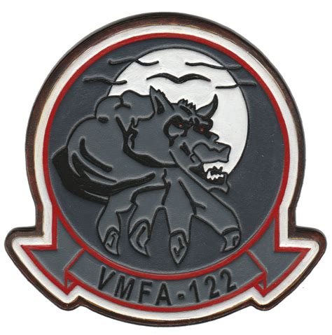 Officially Licensed Vmfa 122 Werewolves Leather Patches Military Law