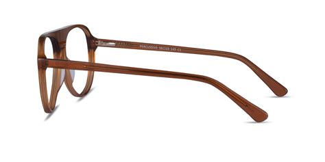 Percussive Aviator Clear Brown Full Rim Eyeglasses Eyebuydirect