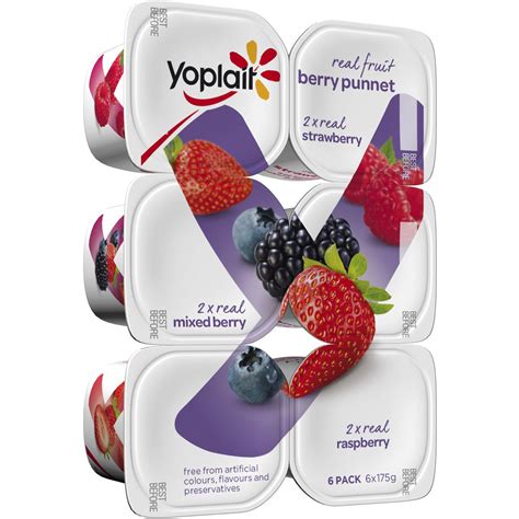 Yoplait Low Fat Yoghurt Berry Mixed Berry 175g X6 Pack Woolworths