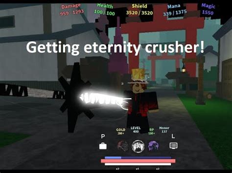 Getting Eternity Crusher Roblox Critical Legends Youtube