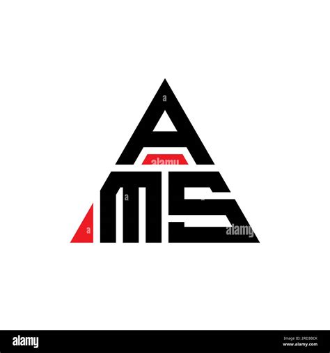 Ams Triángulo Letra Logo Diseño Con Forma De Triángulo Ams Triángulo