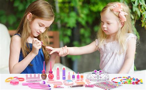 balnore Maquillaje para Niños 34 Piezas Lavables Set de Maquillaje