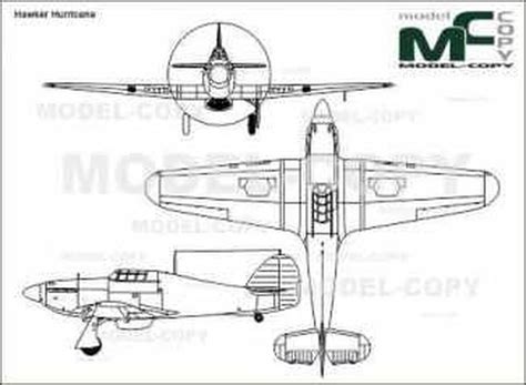 Hawker Hurricane 2d Drawing Blueprints 65183 Model Copy Default