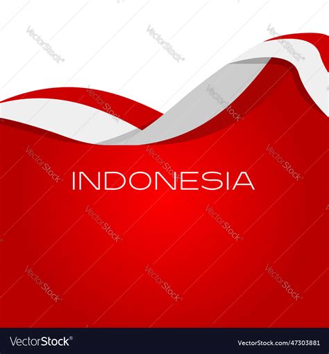 Indonesian Flag Ribbon Royalty Free Vector Image