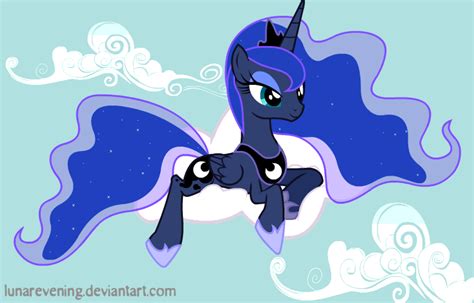 Luna On Cloud By Lunarevening My Little Pony Comic Princess Luna My