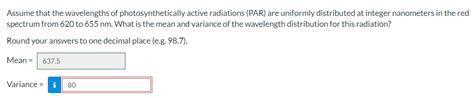 Solved Assume That The Wavelengths Of Photosynthetically Chegg