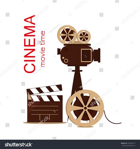 Grunge Retro Cinema Poster Stock Vector Royalty Free